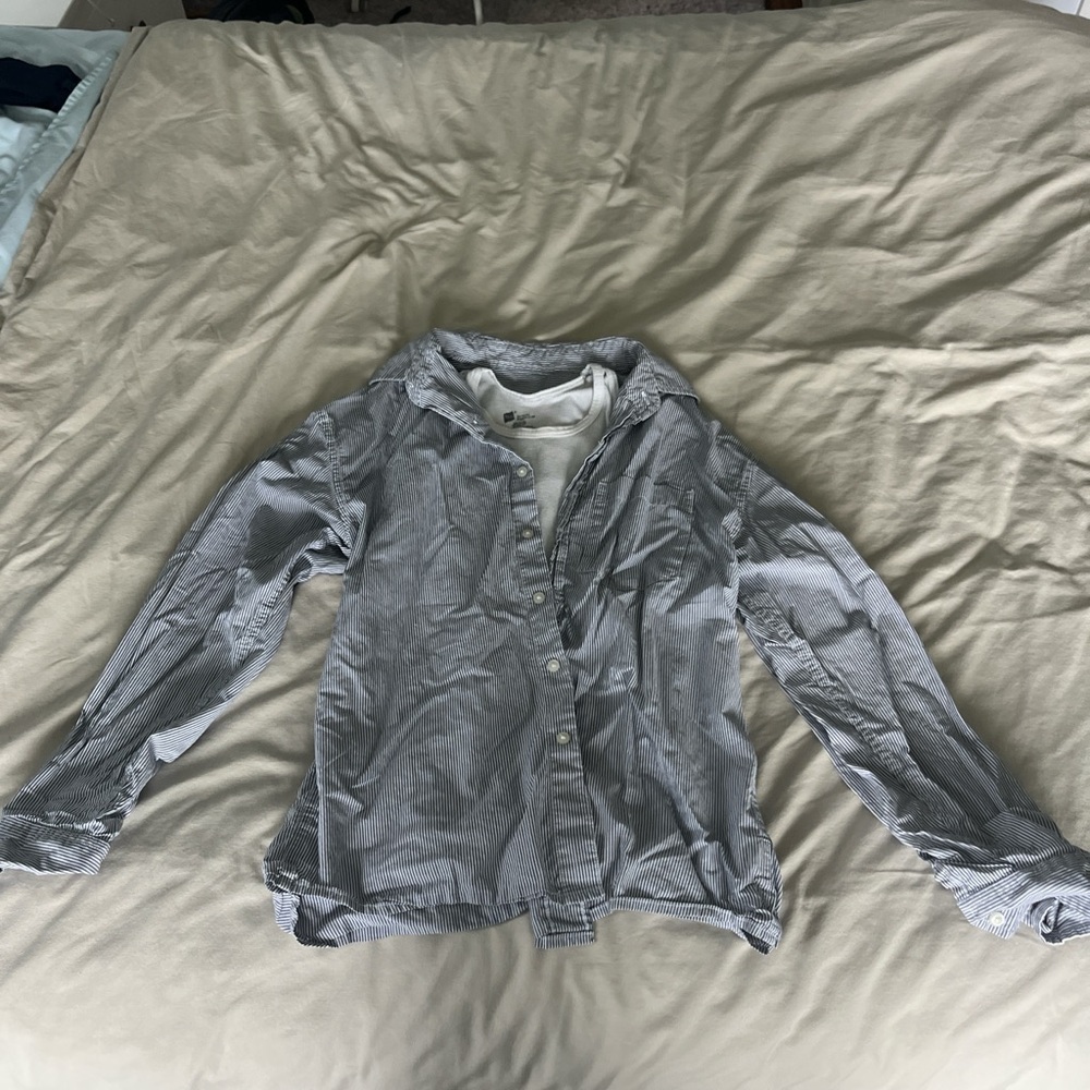 slouchy striped shirt, fits women’s S oversized